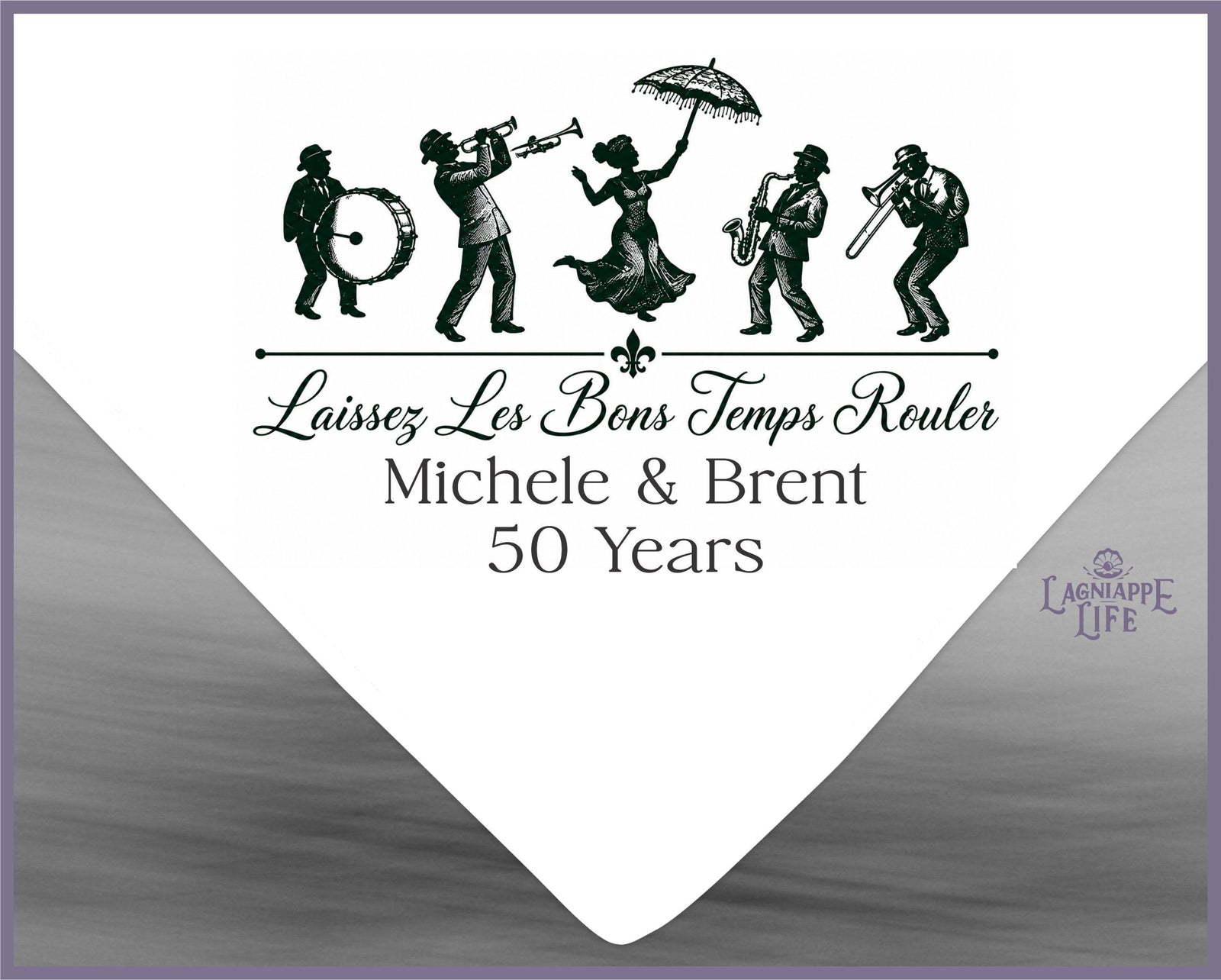 Personalized Second Line Handkerchief, New Orleans Jazz Celebration Favor, Custom Milestone Party Hanky