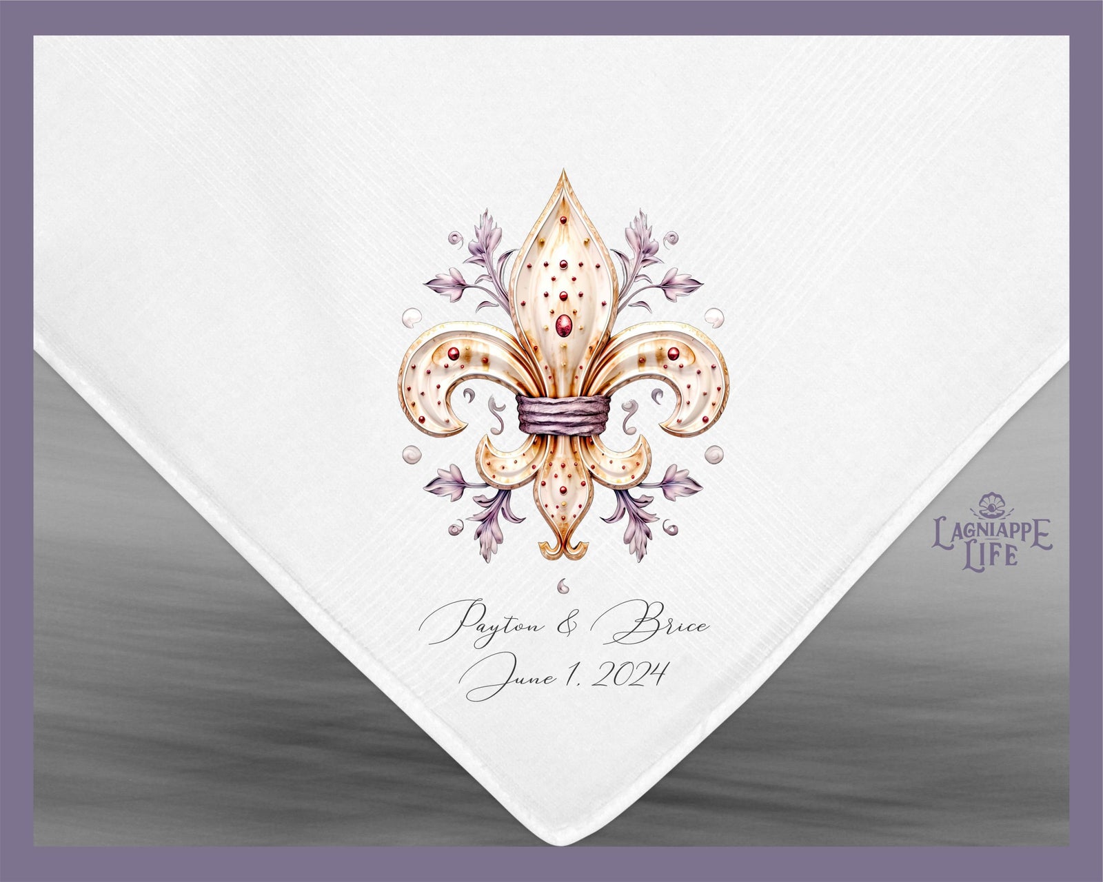 Second Line Handkerchief | Personalize Handkerchiefs | Wedding Favors | Custom Made for Weddings Events Party |