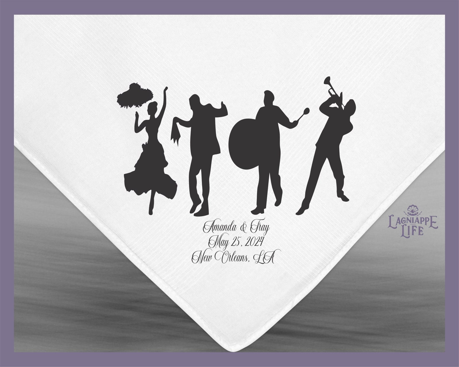 Wedding Jazz Band Second Line Handkerchief | Personalize Handkerchiefs | Wedding Favors | Custom Made for Weddings Events Party |