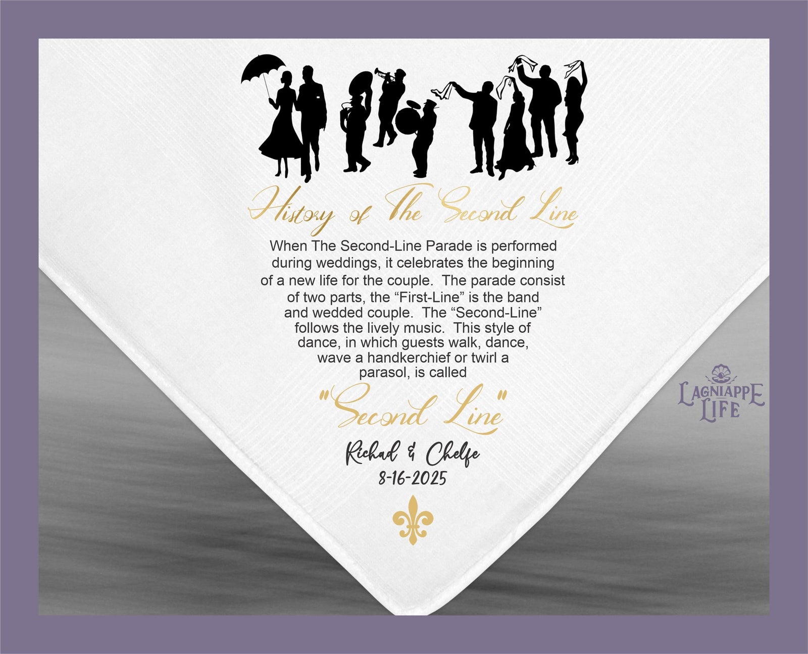 Wedding Second Line Handkerchief Jazz Band | Personalize Handkerchiefs | Wedding Favors | History Second Line Wedding | Events Party