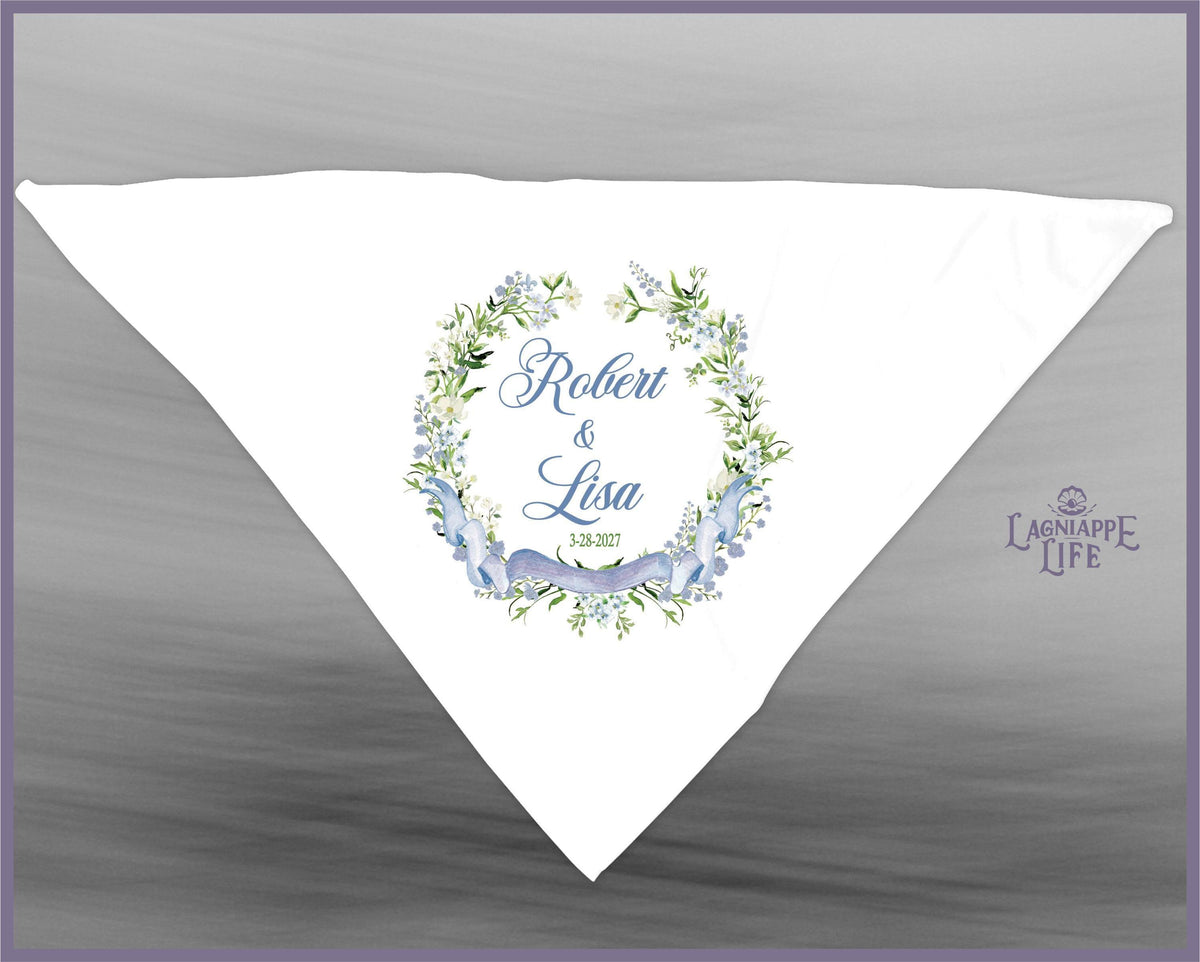 Personalized Wedding Crest Handkerchief | Custom Second Line Favors