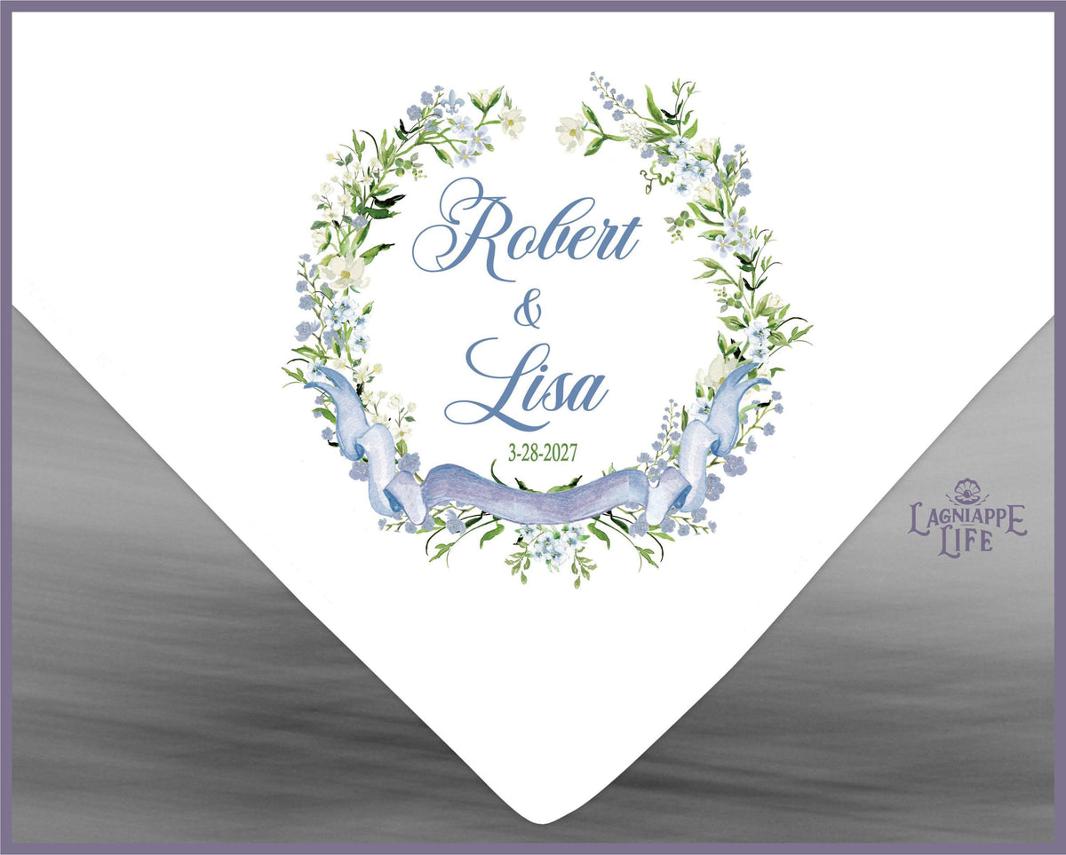Personalized Wedding Crest Handkerchief | Custom Second Line Favors
