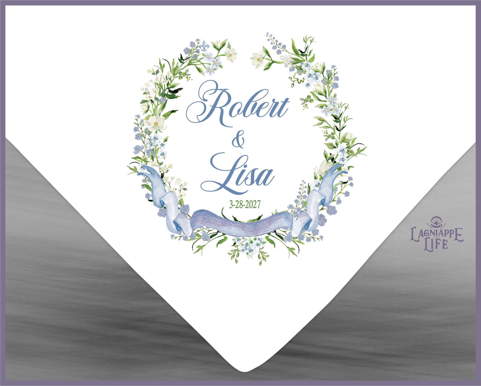 Personalized Wedding Crest Handkerchief | Custom Second Line Favors