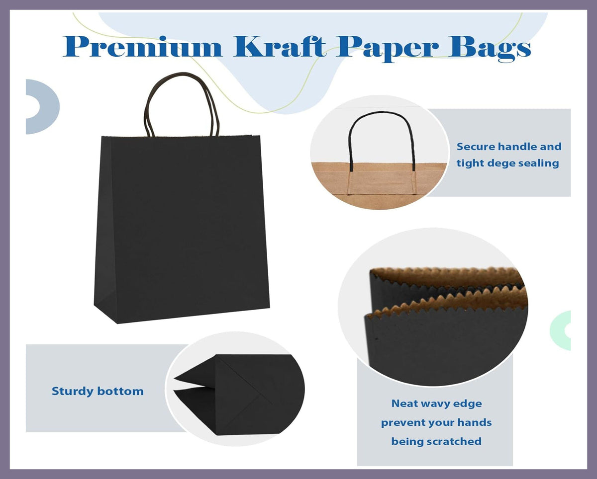 Black Welcome Bag for Wedding/Hotel Guests Favor Bag Personalized with your choice of Bag Color, Ribbon and Artwork