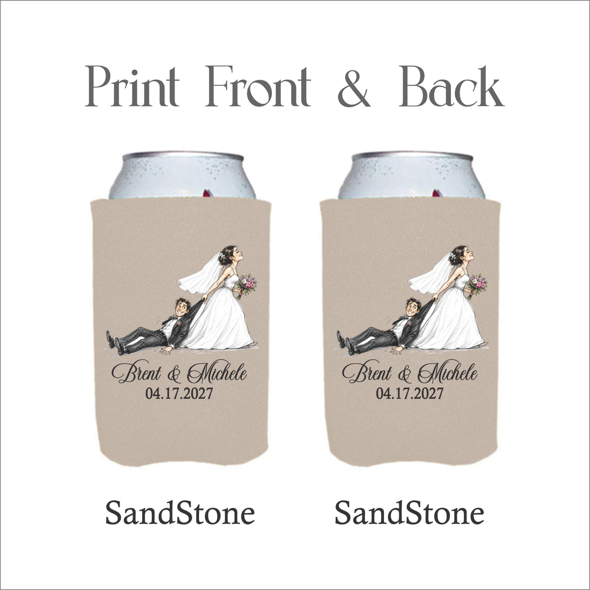 Custom Full Color Can Coolers | Wedding, Party, Event Favors Can Cooler