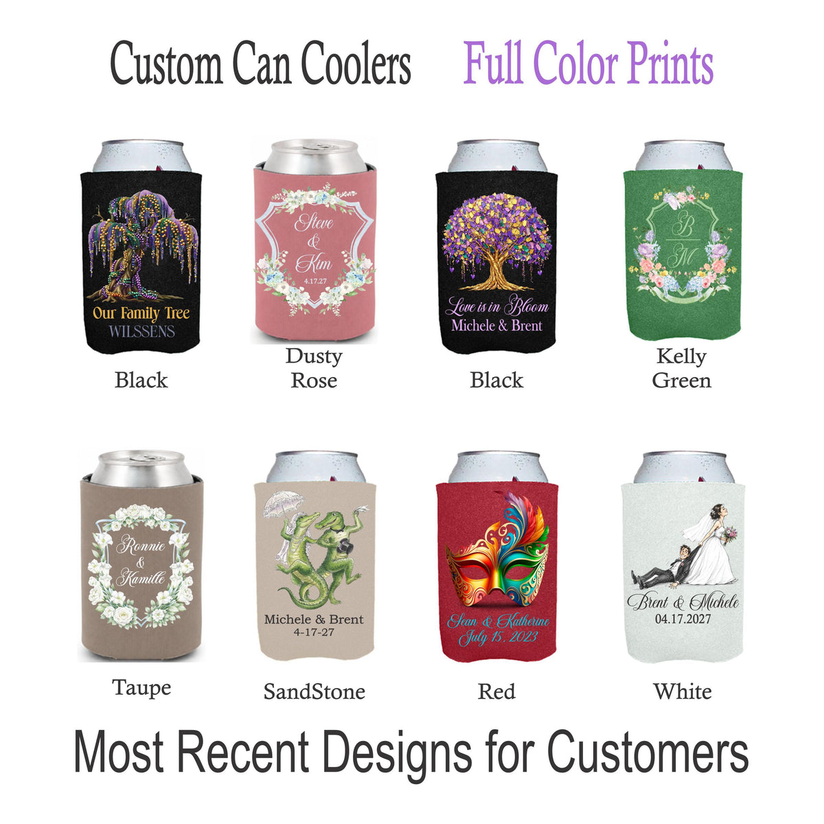 Custom Full Color Can Coolers | Wedding, Party, Event Favors Can Cooler