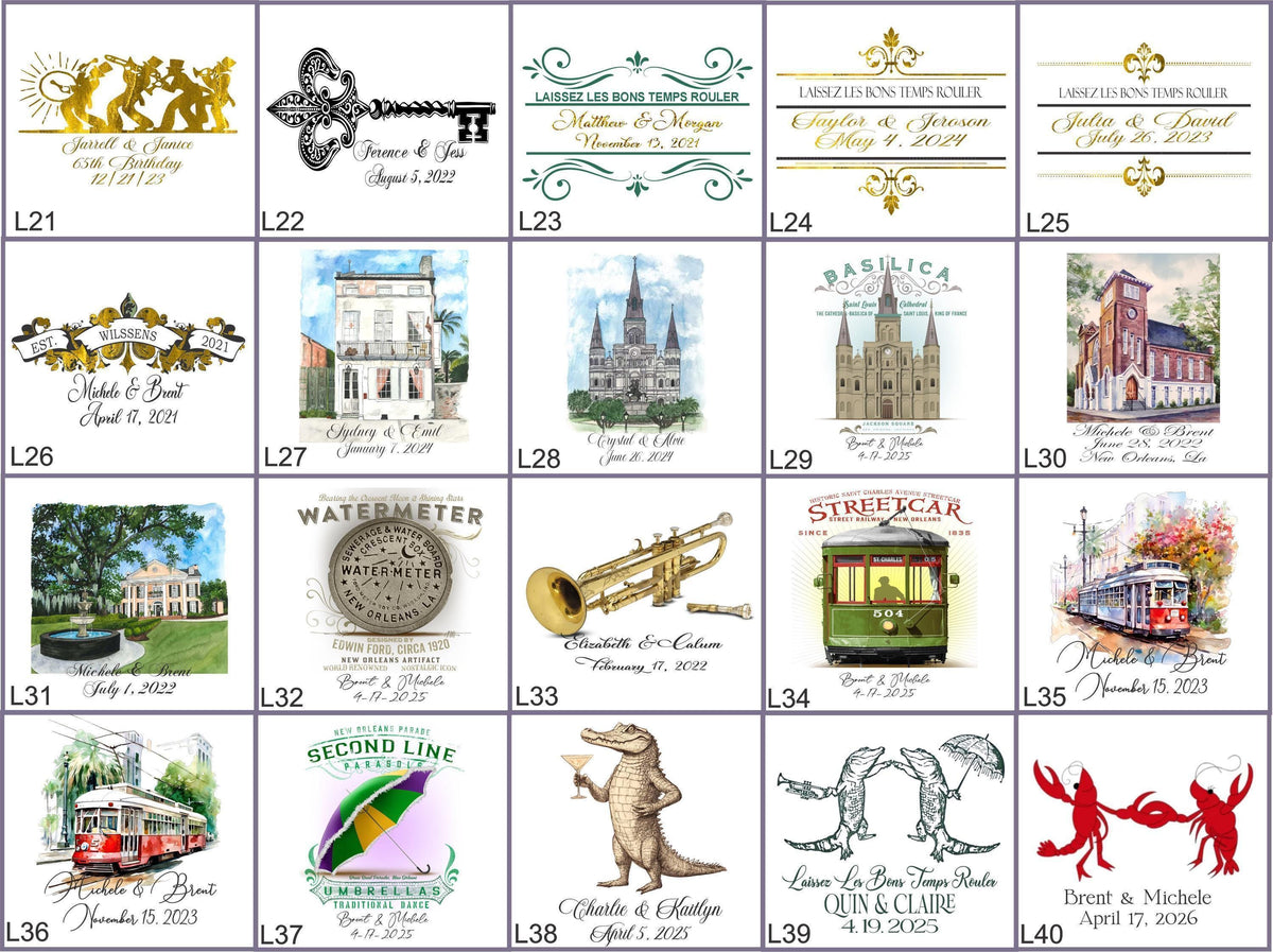 a series of stamps with different things on them