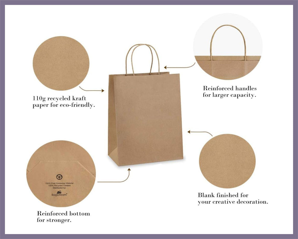 Brown Welcome Bag for Wedding/Hotel Guests Favor Bag Personalized with your choice of Ribbon and Bag Color