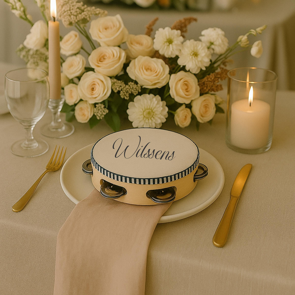 Custom Printed Tambourines – Personalized Party Favor for Weddings, Second Lines, Church Events &amp; Celebrations