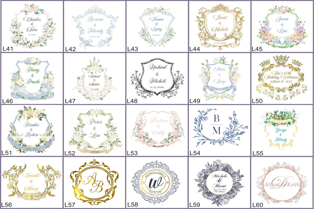 a bunch of different logos that are in different colors