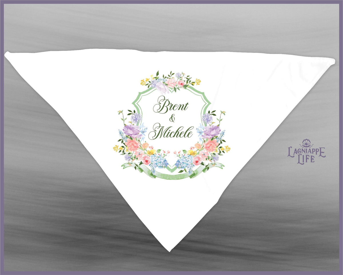 Personalized Wedding Crest Handkerchief | Custom Second Line Favors