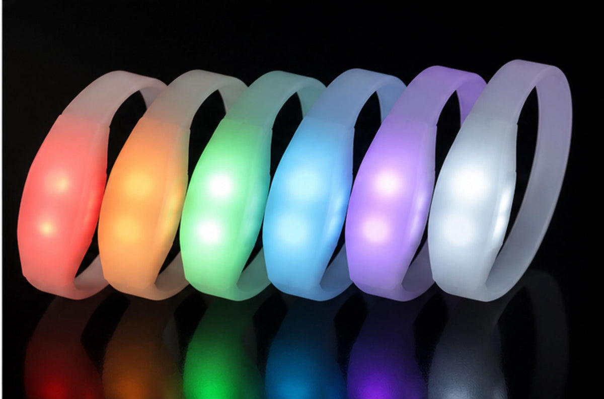 Custom LED Wristbands for Events, Personalized Party Favors, Light Up Bracelets