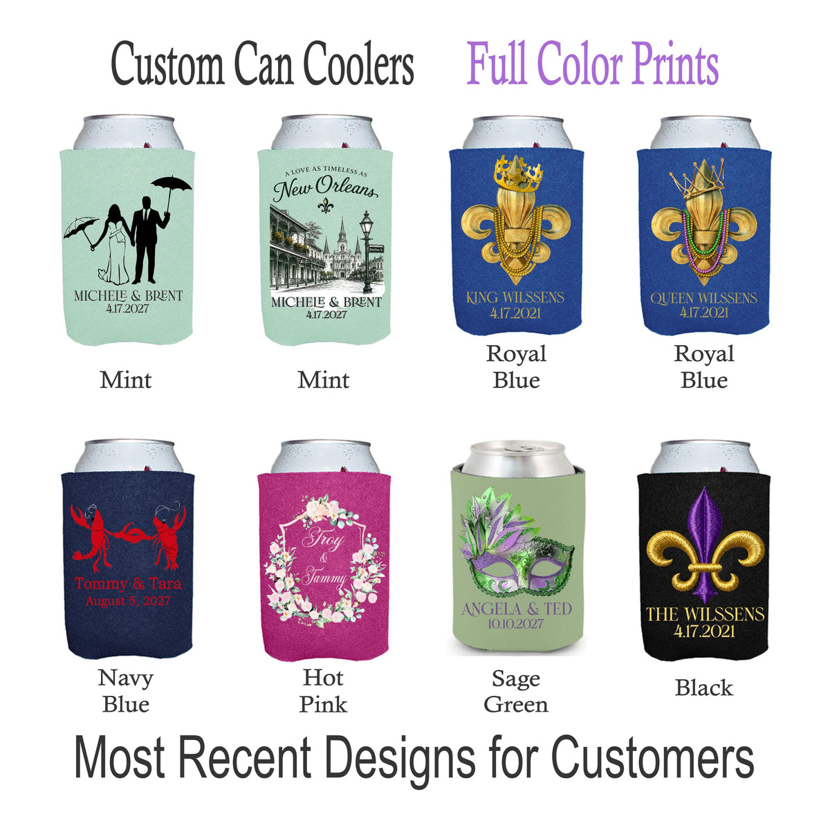 Custom Full Color Can Coolers | Wedding, Party, Event Favors Can Cooler