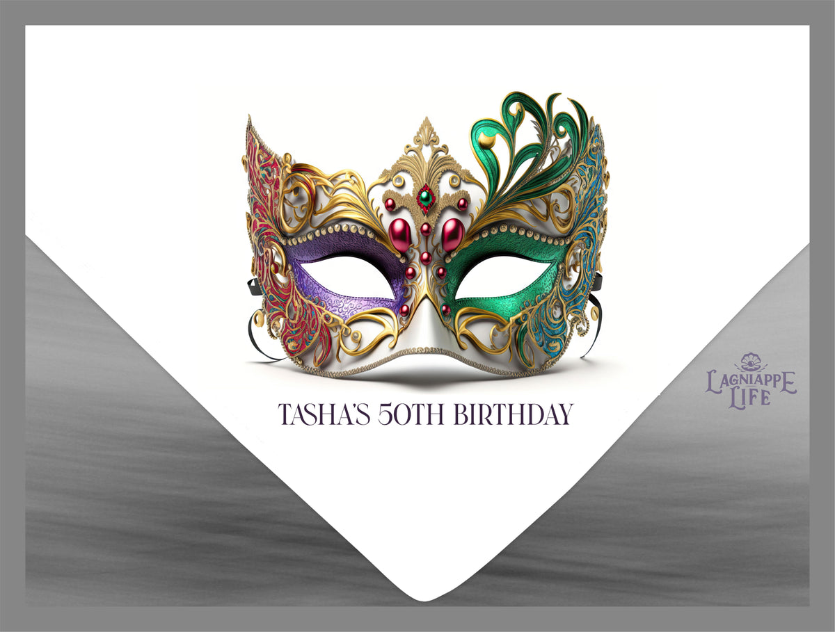 Mask Handkerchiefs Personalize Handkerchief design your own Happy Birthday Handkerchiefs - Weddings Parties Special Occasions