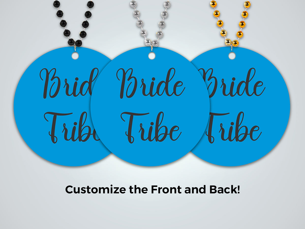Wedding Crest Logo Bead Custom Wedding Second Line Bead Favors Personalized Beads with Your Design - Black Silver Gold or Pearl Bead Choice