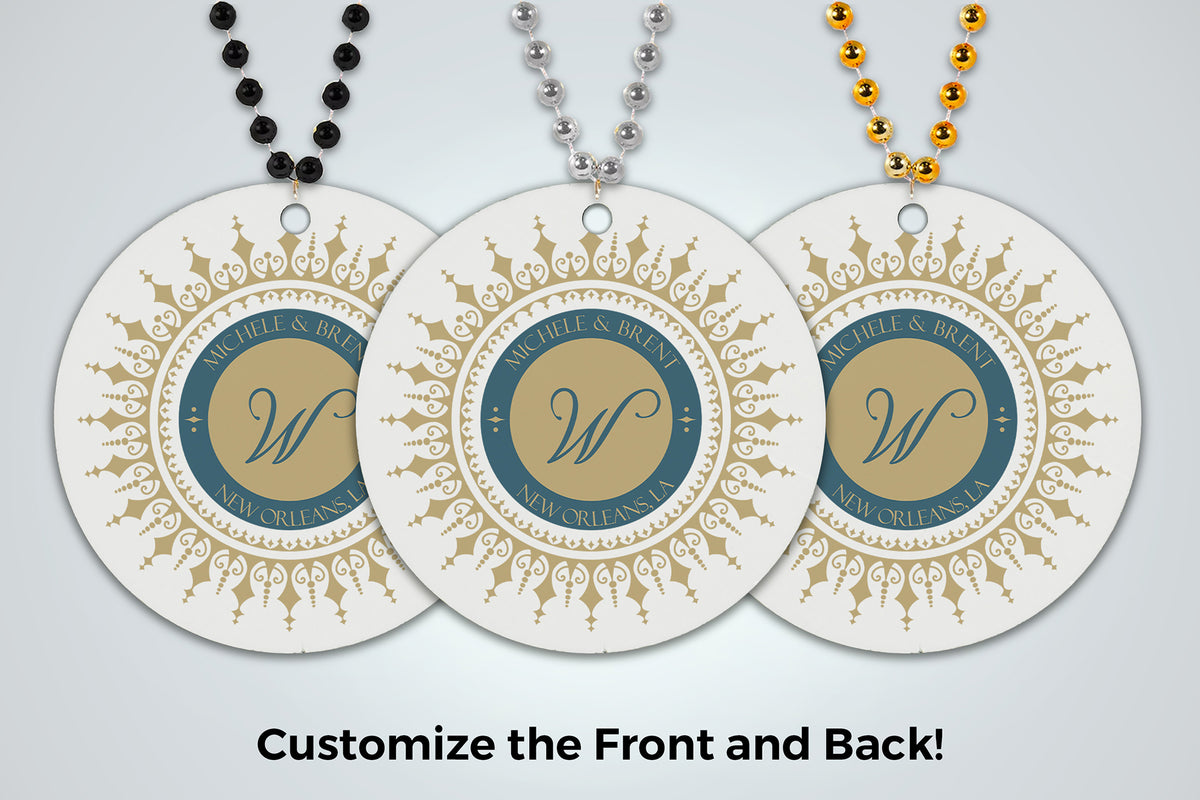 Second Line Jazz Band Beads Customizable Wedding Bead Favors - Personalized Beads with Your Design - Weddings Birthdays Events Reunion