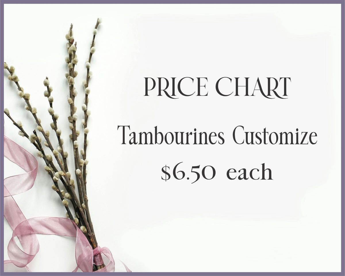 10 Custom Printed Tambourines for weddings seating, parties, and second lines Unique Wedding Favor Ribbon Not Included