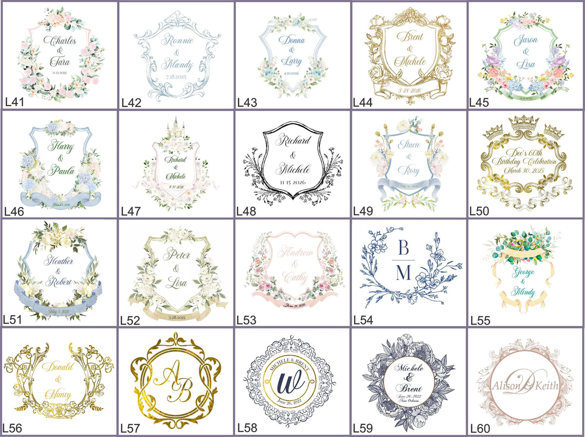 a bunch of different logos that are in different colors