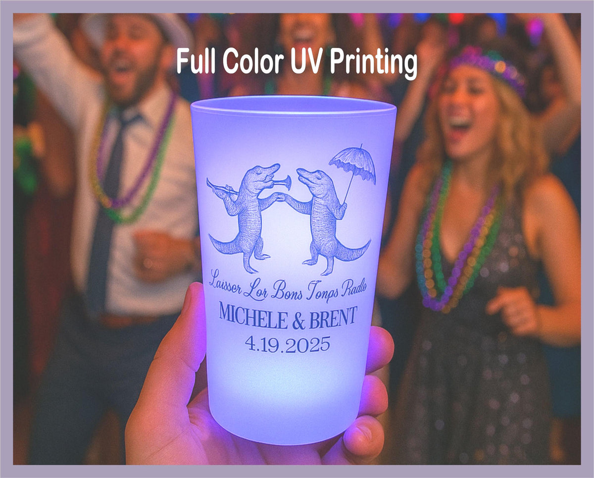 LED Personalized Cups Flashing UV Printed with Three-Dimensional Look and Feel Photo Artwork Logo Customize Your Own LED Cup