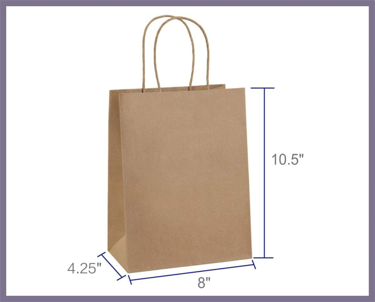 Brown Welcome Bag for Wedding/Hotel Guests Favor Bag Personalized with your choice of Ribbon and Bag Color