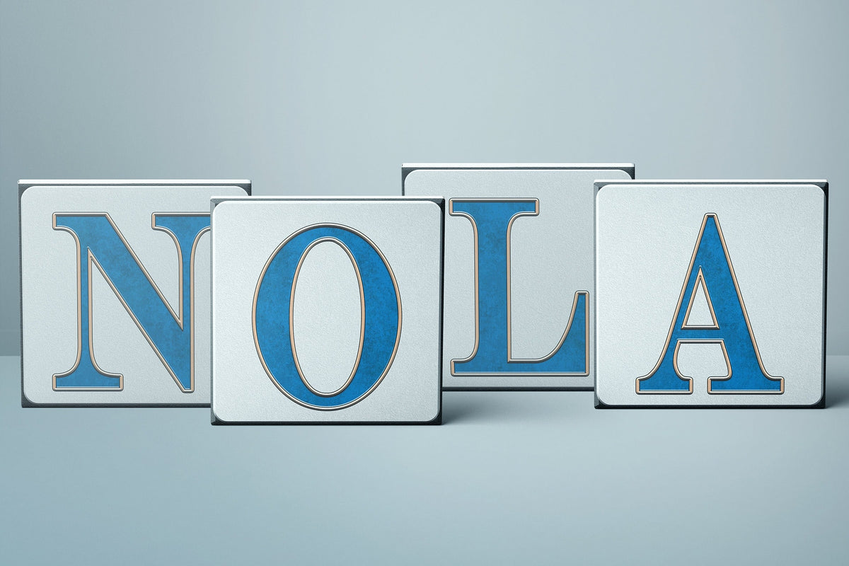 Street Tiles of New Orleans Word Combo Collection - 4x4  Ceramic Tiles - Tiles ONLY - French Quarter Culture Ceramic Tiles New Orleans Tiles