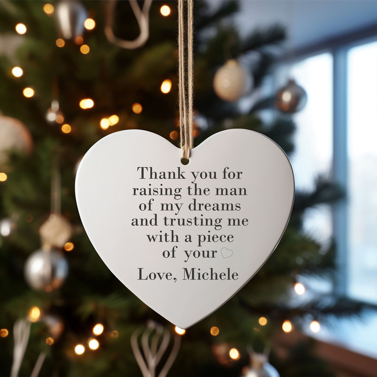 Heart Ornament, Mother Of The Groom Gift , Mother Of The Bride Gift ,  Mother In Law Wedding Gift, Wedding Favors, Gift Box Included