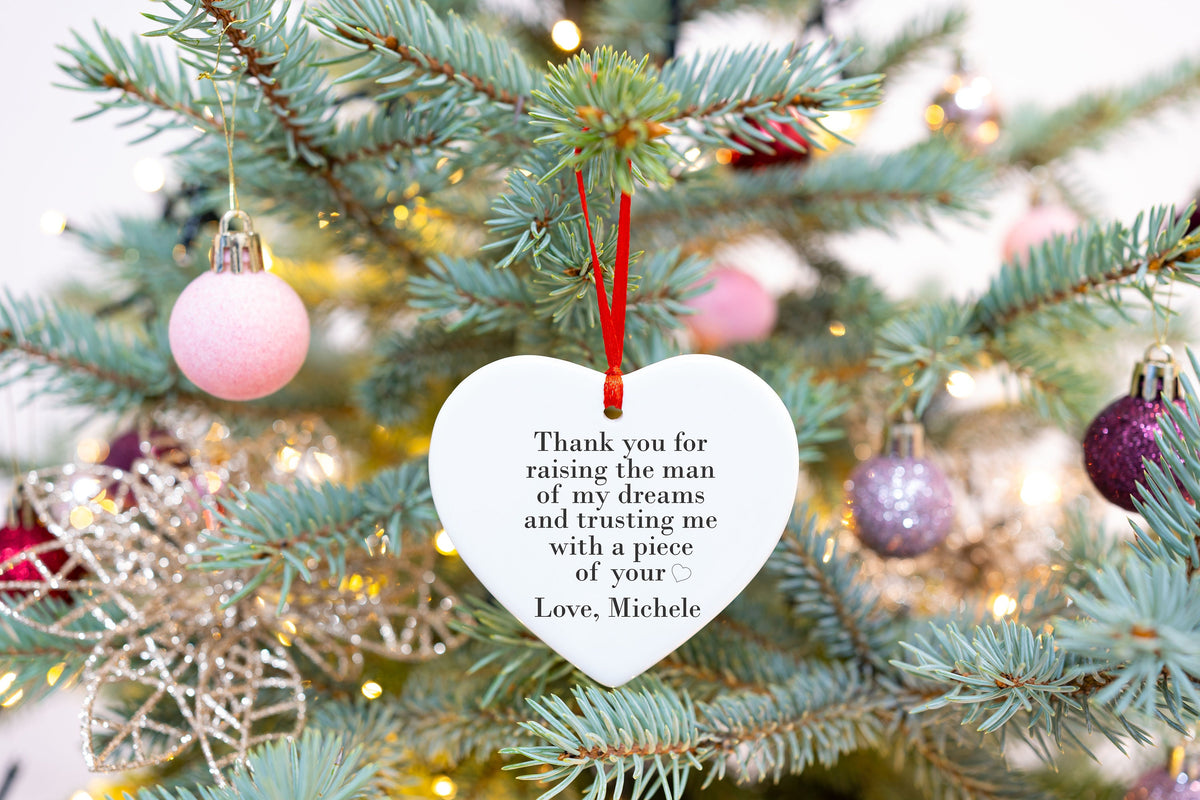Heart Ornament, Mother Of The Groom Gift , Mother Of The Bride Gift ,  Mother In Law Wedding Gift, Wedding Favors, Gift Box Included