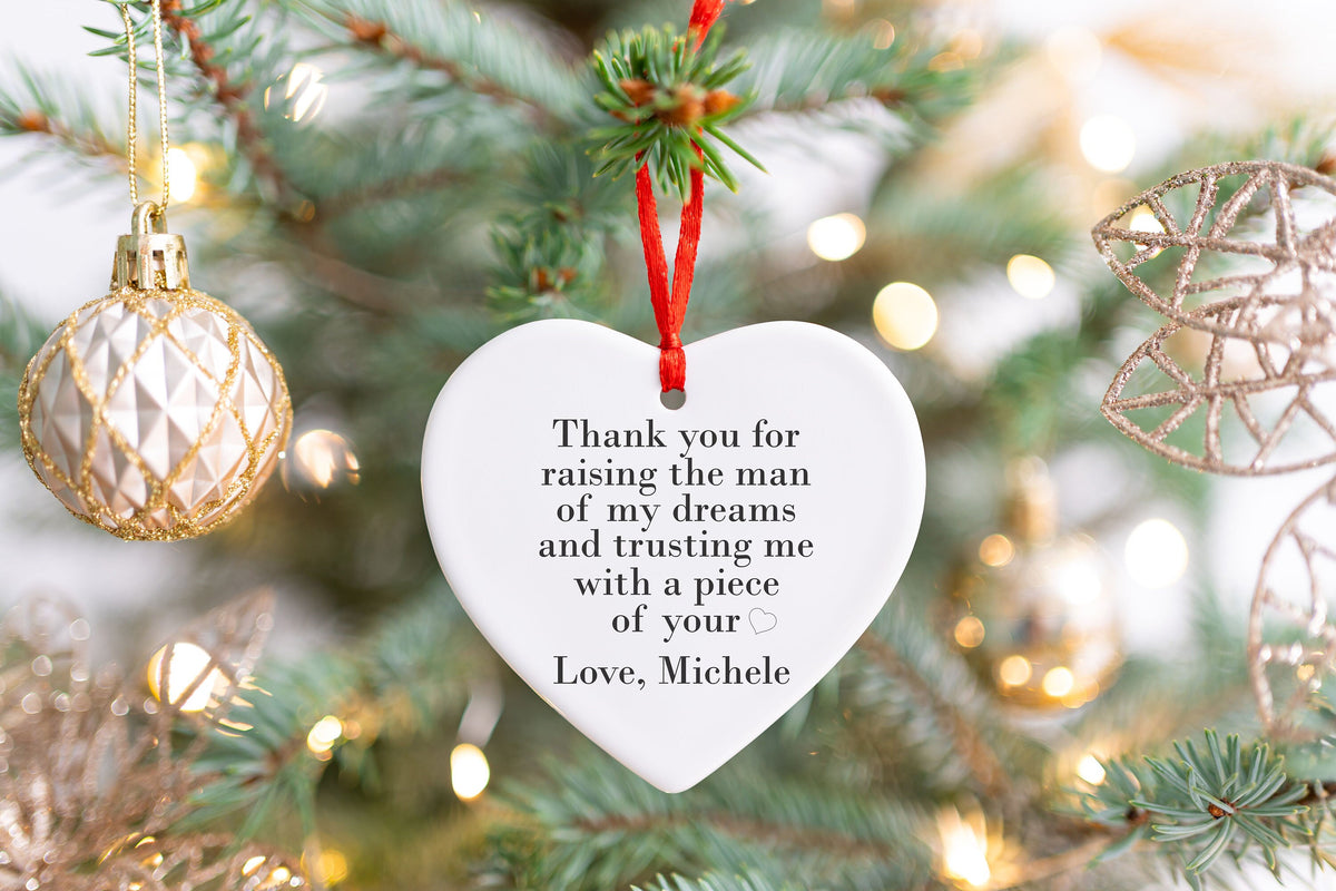 Heart Ornament, Mother Of The Groom Gift , Mother Of The Bride Gift ,  Mother In Law Wedding Gift, Wedding Favors, Gift Box Included