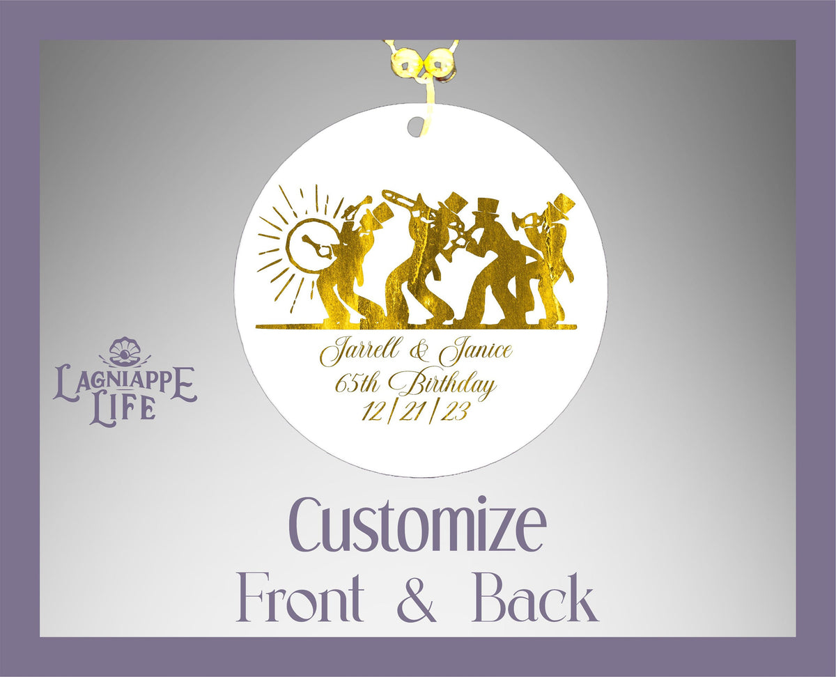 Second Line Jazz Band Beads Customizable Wedding Bead Favors - Personalized Beads with Your Design - Weddings Birthdays Events Reunion