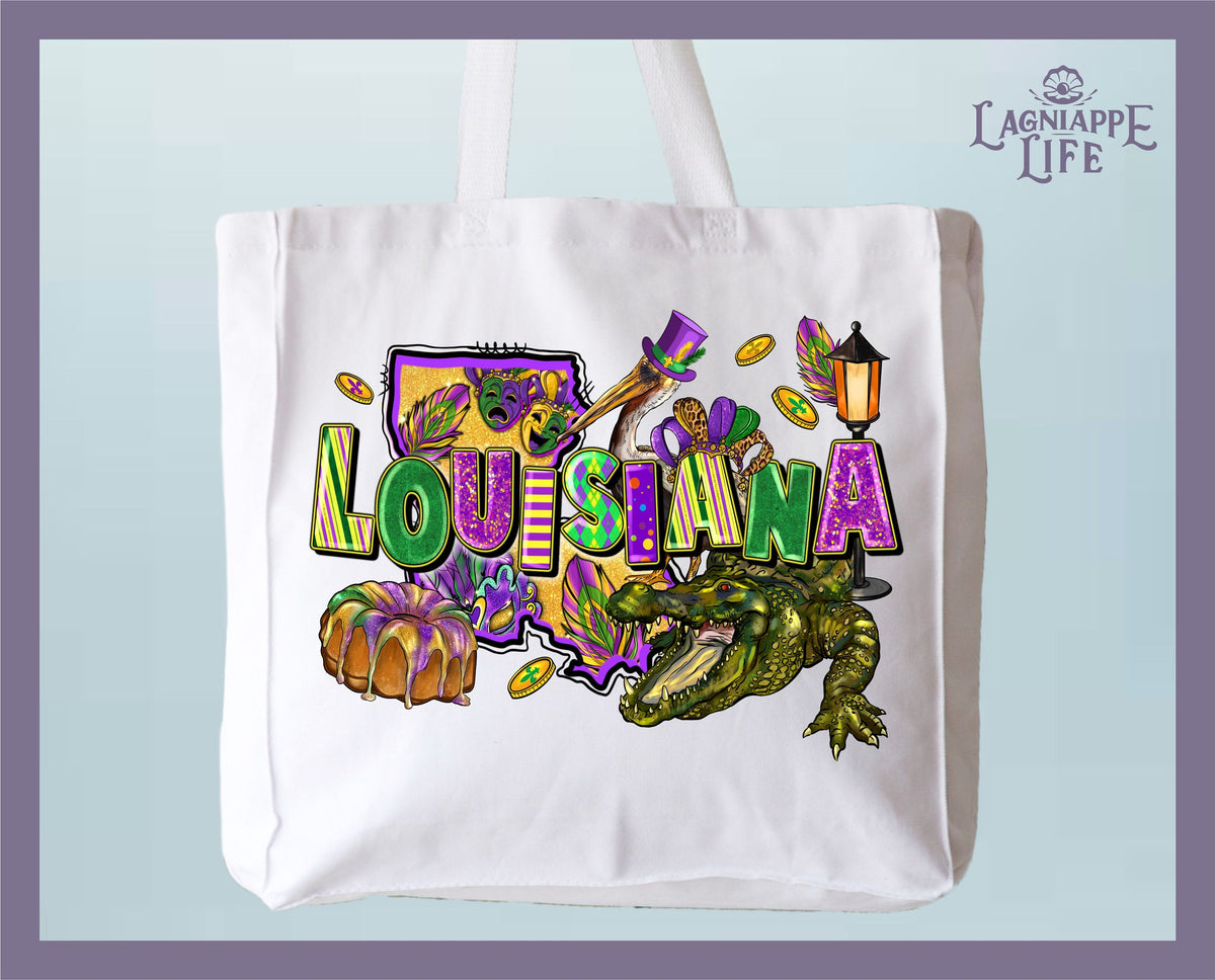 New Orleans - Louisiana Mardi Gras Tote Bag