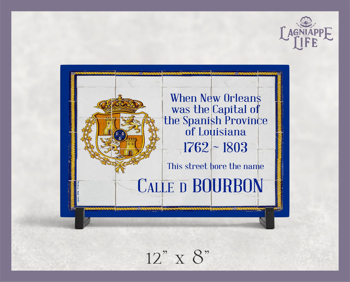 Ceramic Tile Historic Spanish Street Signs of New Orleans Bourbon Street Art Historic Spanish Street Signs Ceramic Tiles New Orleans Streets
