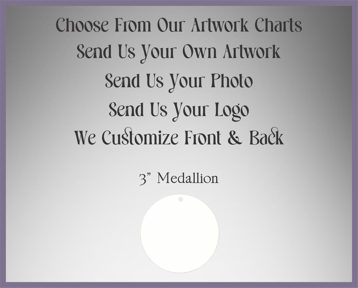 Bachelorette Party Medallion Bead Custom Made Front and Back Personalized with Your Photo or Artwork Personalize with Message Names Date