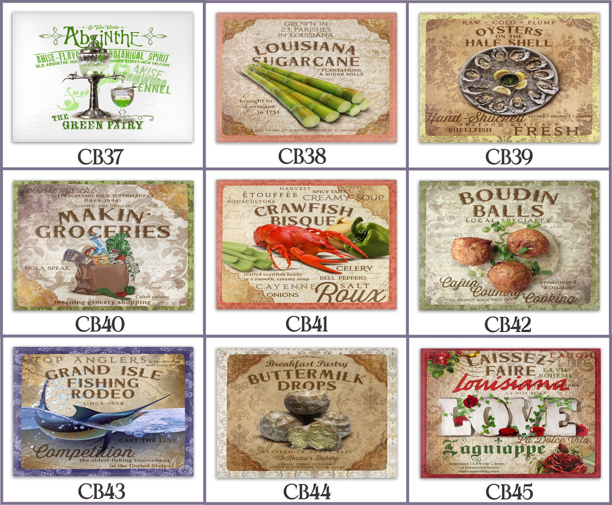 Cutting Board New Orleans Culture French Quarter Cutting Board Art Glass Cutting Board New Orleans Drinks Food Culture New Orleans Themes
