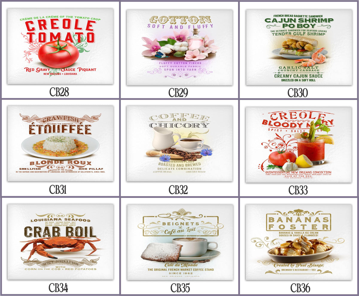 Cutting Board New Orleans Culture French Quarter Cutting Board Art Glass Cutting Board New Orleans Drinks Food Culture New Orleans Themes