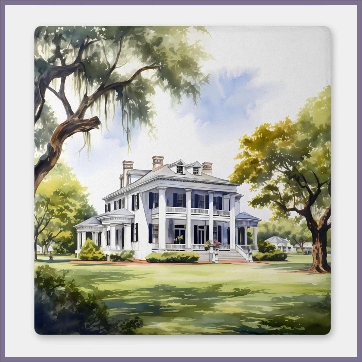 Plantation Homes Coaster Set New Orleans Gift Employee NOLA Coaster Wedding Gift House Gift French Quarter Coasters Plantation Coaster Set